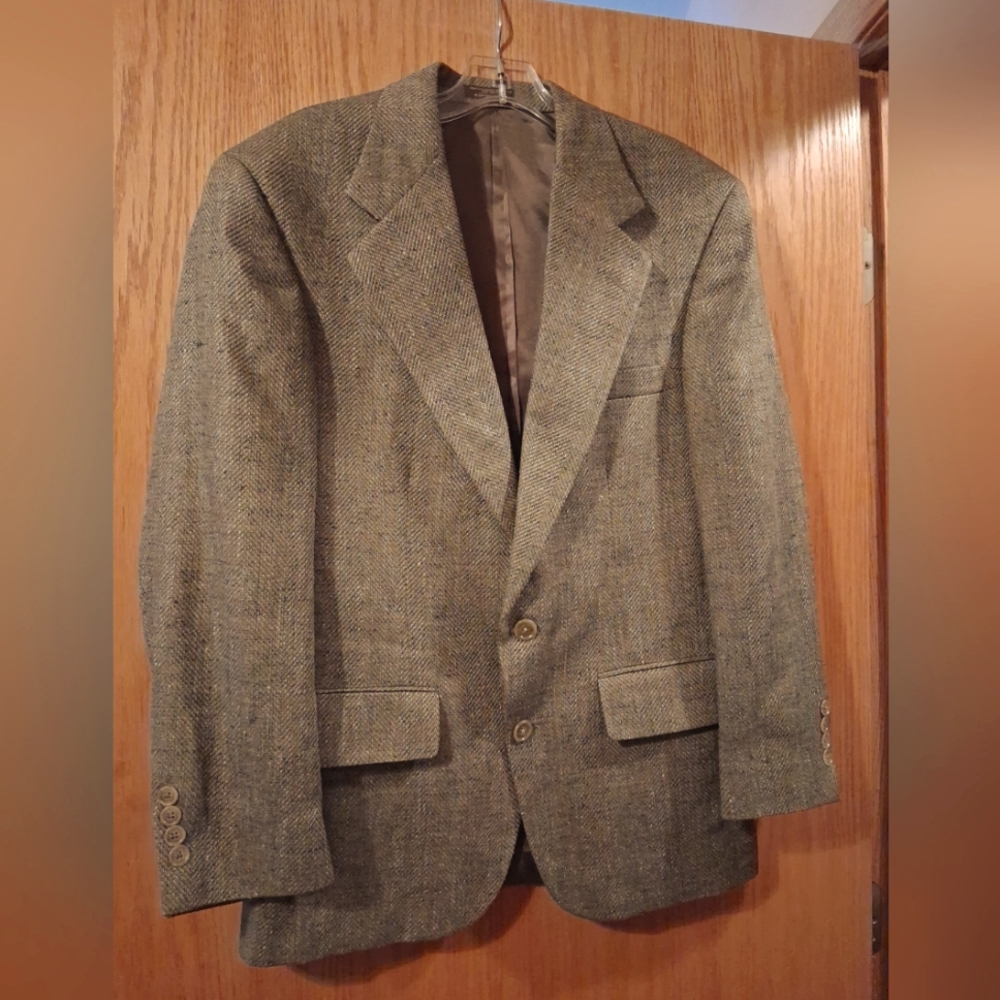 Mens Shawn Thomas Blazer Suit Coat Jacket Olive 31 Long 20 Armpit- Arm No Tags